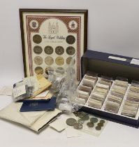 A collection of QEII commemorative crowns, mostly pre-decimal, a 1937 crown, and incomplete composed