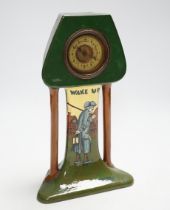 A late 19th/early 20th century Foley ‘Intarsio’ timepiece, number 3329, designed by Frederick Rhead,