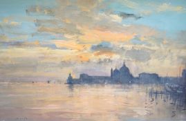 * * Ian Houston (1934-2021), gouache, ‘’Evening sky, Venice’’, signed, 39 x 60cm Please note this