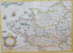 * * After Gerard Mercator (1512-1594) BRITTANY AND NORMANDY from the Atlas Sive Cosmograph, hand-