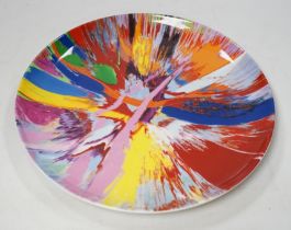 Spin plate by Damien Hirst, transfer print on bone china of 1997 painting, released in2012, 26.7cm