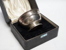 * * A George VI silver circular sugar bowl, Viners Ltd, Sheffield, 1946, diameter 10.9cm, 4.4oz,