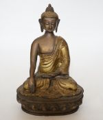 A South East Asian bronze Buddha, 22cm