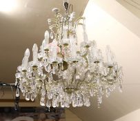 A Swarovski twenty four branch chandelier