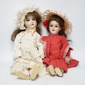 A Gebruder Kuhnlenz K168 doll, 58cm, good condition, and a Heinrich Handwerck Simon & Halbig doll,