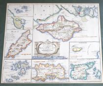 Robert Morden (1650-1703), hand coloured map, The smaller islands in the British Ocean, sold by Abel
