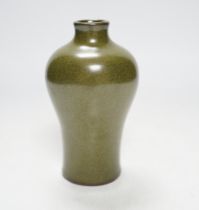 A Chinese tea-dust glazed meiping, 13cm