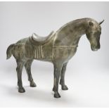 A Chinese bronze horse, 35cm