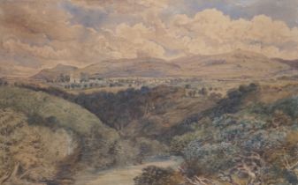 David Cox Jr. (1809-1885), watercolour, River landscape, signed and dated 1877, 30 x 48cm