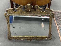 An 18th century style giltwood and composition wall mirror, width 82cm, height 70cm