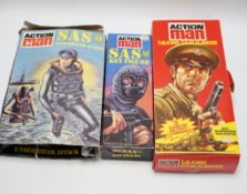Two boxed 1970s Action Man figures (a/f), together with another original box containing Action Man