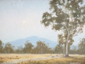 Theo Delgrosso (Australian, 1947-2011), oil on canvas, 'Moonrise over the You...', signed, 34 x