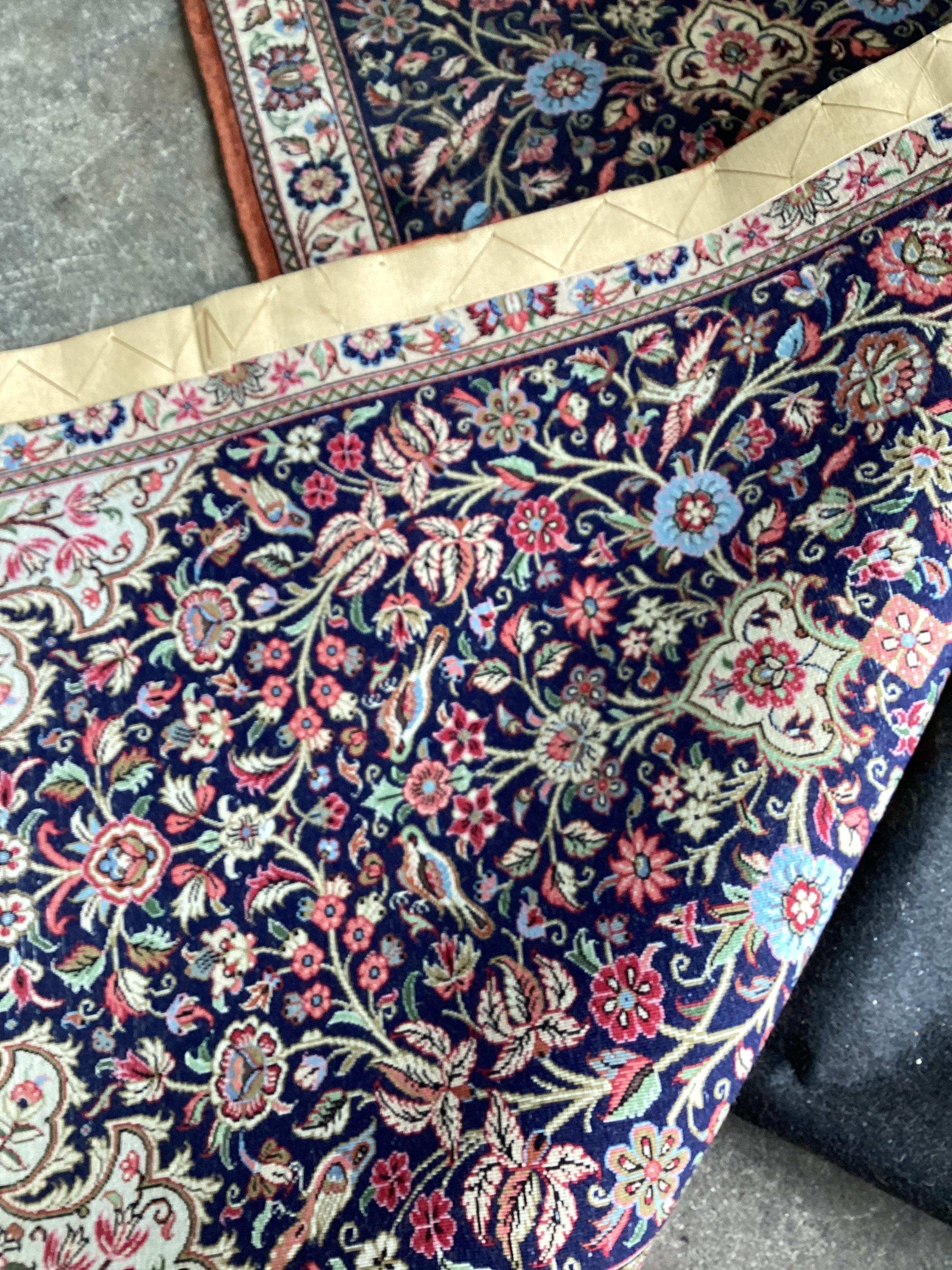 ** ** A modern Persian dark blue ground runner, 185 x 70cms Please note this lot attracts an - Image 2 of 2