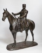 George Malissard bronze of Marshall Foch together with five books about Marshall Foch, bronze 46cm