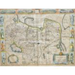 John Speed (1552-1629), hand coloured map, A Newe Mape of Tartary, sold by Thomas Bassett, Fleet