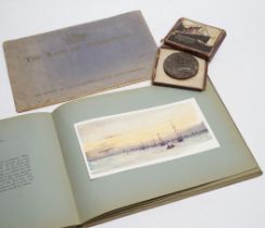 A collection of books and folders relating to naval vessels and ocean liners, including the raid