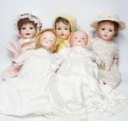A Dream Baby AM341 closed mouth doll, 40cm, and a Dream Baby AM341 with celluloid hands, 40cm