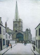 § § Laurence Stephen Lowry (1887-1976) Burford Churchcolour photolithographsigned in pencil, 806/
