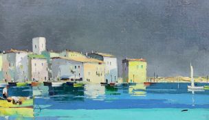 § § Cecil Rochfort D'Oyly John (British, 1906-1993) 'St Tropez, South of France near St Maxime'oil