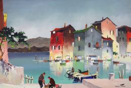 § § Cecil Rochfort D'Oyly John (British, 1906-1993) '7.15pm at St Tropez'oil on canvassigned45 x