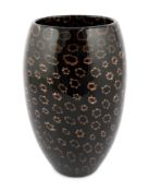 ** Vittorio Ferro (1932-2012), a Murano glass Murrine vase, ovoid shaped, with bronze flower