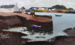 § § Donald McIntyre (British, 1923-2009) Scottish coastal landscapeoil on boardsigned53 x 87cm***