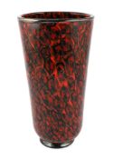 ** Vittorio Ferro (1932-2012), a Murano glass Murrine vase, with black whorls on an orange field,