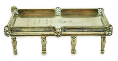 A mid 20th century Indian miniature silver presentation trophy, modelled as a billiards table, by
