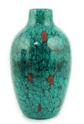 ** Vittorio Ferro (1932-2012), a Murano glass Murrine vase, decorated with red and green stylised