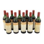 Ten bottles of Chateau Mouton Rothschild, 1965***CONDITION REPORT***Labels with differing degrees of