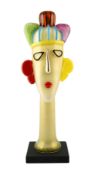 ** Alessandro Barbaro, a Murano head and neck of a woman in coloured glass - a Tribute to