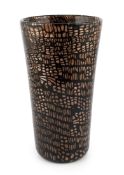 ** Vittorio Ferro (1932-2012), a Murano glass Murrine vase, in black and bronze, unsigned, 32.5cm