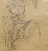Gwendolen John (Welsh, 1879-1939) Study of four women seated in churchpencil drawing16 x 15cm***