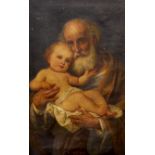 Studio of Guiseppe Bertini (Italian, 1825-1898) St. Joseph with Childoil on canvas89 x 59cm***