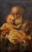 Studio of Guiseppe Bertini (Italian, 1825-1898) St. Joseph with Childoil on canvas89 x 59cm***