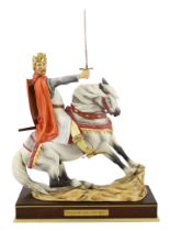 Bernard Winskill (d.1980), a Royal Worcester porcelain equestrian group of Richard Coeur de Lion,