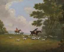 Samuel Howitt (English, 1756-1822) Hunting scenesoils on canvas, set of four35 x 44cm***CONDITION