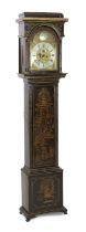 Samuel Woodham of Richmond, a George III eight day longcase clock, with black Japanned case, the