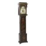 Samuel Woodham of Richmond, a George III eight day longcase clock, with black Japanned case, the