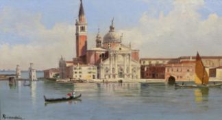* Antonietta Brandeis (Czech/Italian, 1849-1926) Isola and the church of San Giorgio Maggiore,