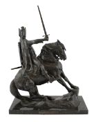 Bernard Winskill (d.1980), a Royal Worcester foundry bronze equestrian group Richard Coeur de