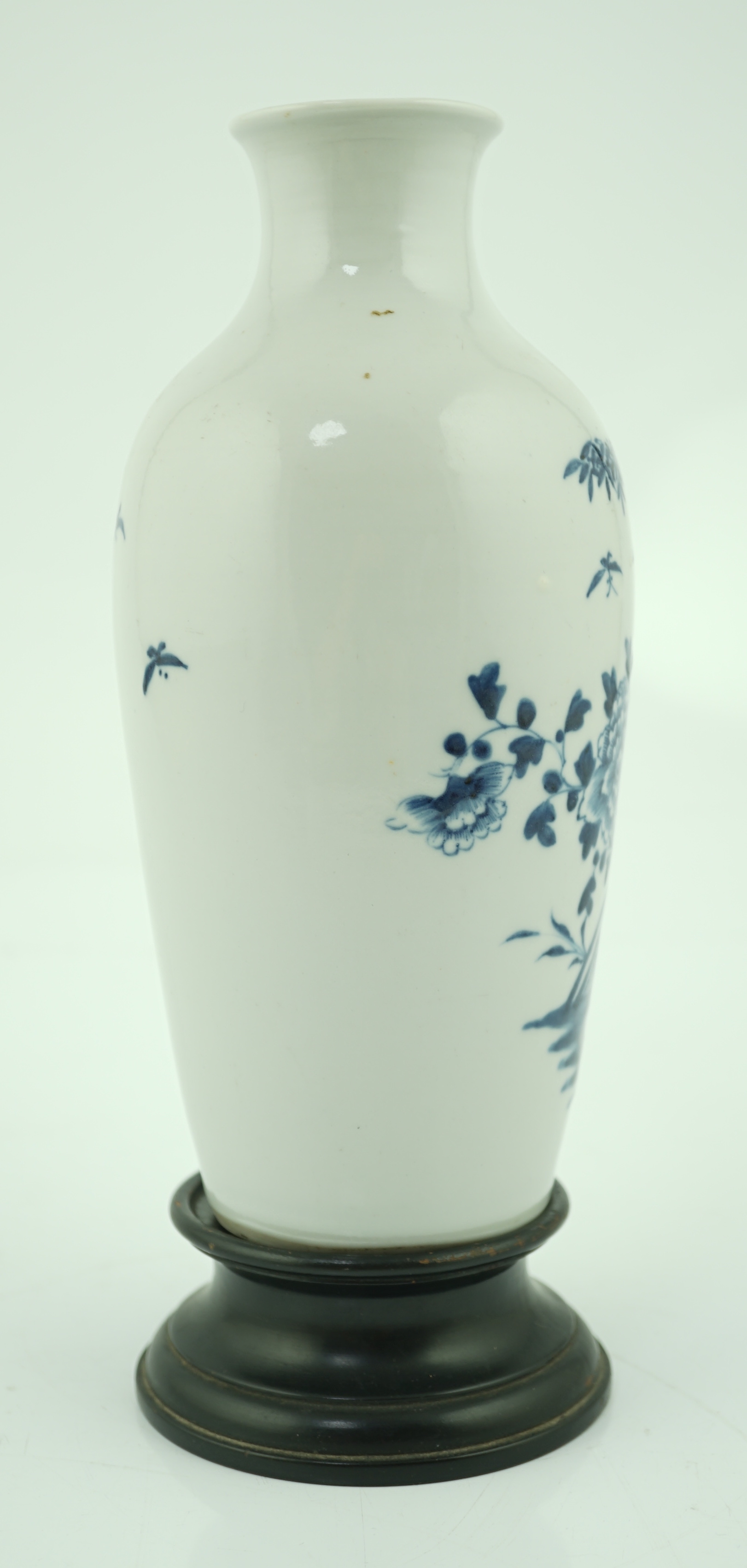 A Chinese blue and white ‘peonies and bamboo’ vase, Jiaqing period, of ovoid form, painted with - Image 5 of 7