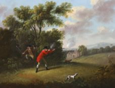 Samuel Howitt (English, 1756-1822) Shooting scenesoils on canvas, a pair35 x 44cm***CONDITION