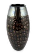 ** Vittorio Ferro (1932-2012), a Murano glass Murrine vase, in bronze and black, unsigned, 36cm