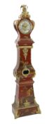 *A Louis XV style ormolu mounted red chinoiserie lacquer longcase clock, fitted with an eight day