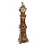 *A Louis XV style ormolu mounted red chinoiserie lacquer longcase clock, fitted with an eight day