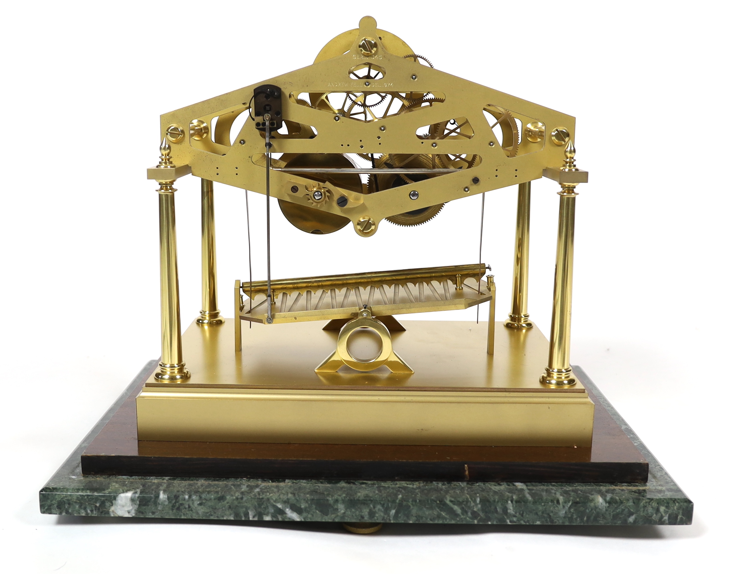 A Charles Frodsham Congreve design rolling ball clock with left hand hour dial, central minutes - Image 9 of 11