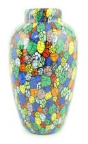 ** Vittorio Ferro (1932-2012), a Murano glass Murrine vase, ovoid shaped, with a multicoloured