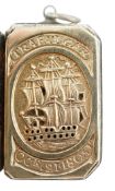 BATTLE OF TRAFALGAR- A George III silver rectangular vinaigrette with canted corners, by Matthew