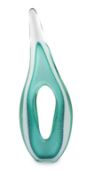 ** A tall Murano turquoise ‘’eye of a needle’’ glass sculpture, 75cm highPlease note this lot